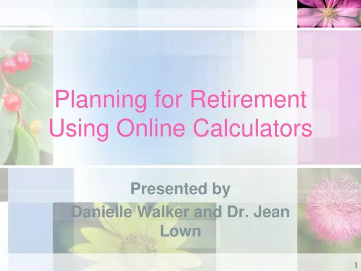 planning for retirement using online calculators