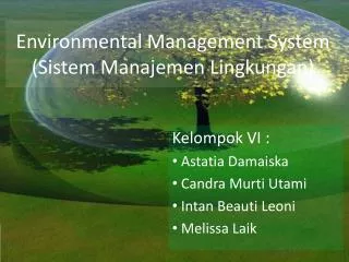 Environmental Management System ( Sistem Manajemen Lingkungan )