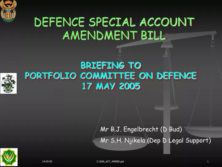 defence special account amendment bill