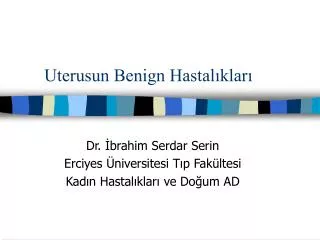 uterusun benign hastal klar
