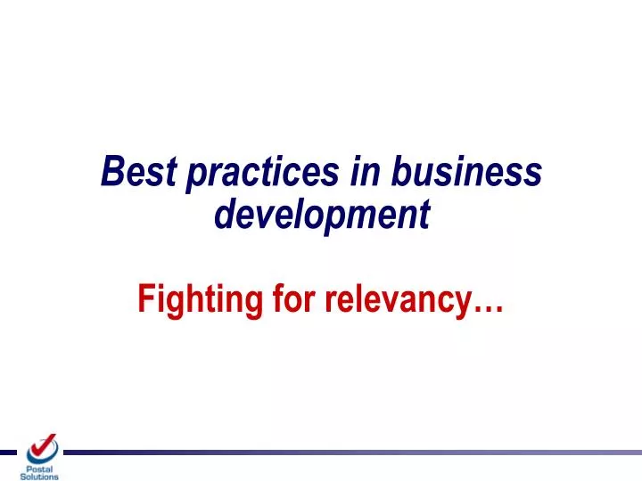best practices in business development