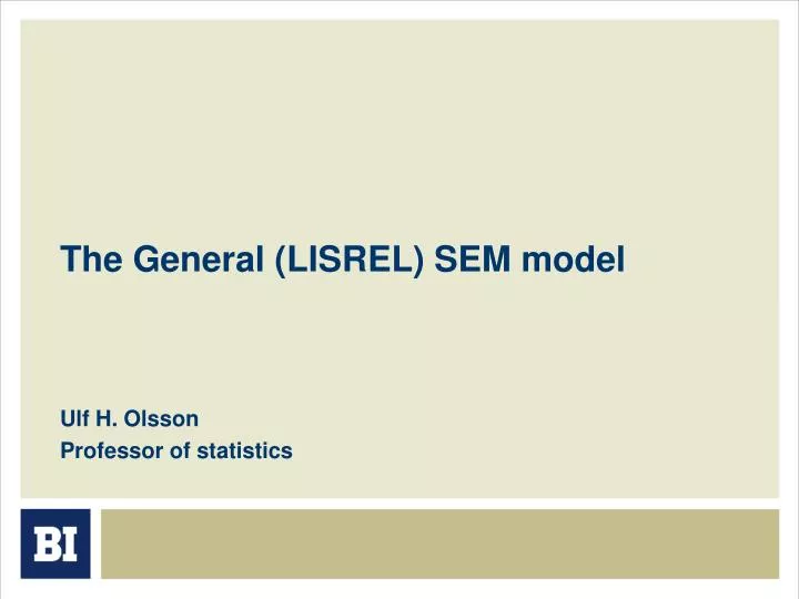 the general lisrel sem model