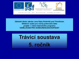 Trávicí soustava 5. ročník