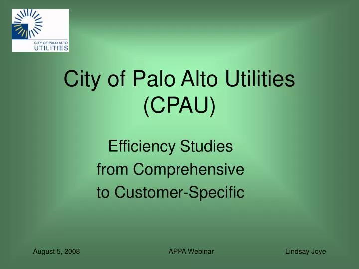 city of palo alto utilities cpau
