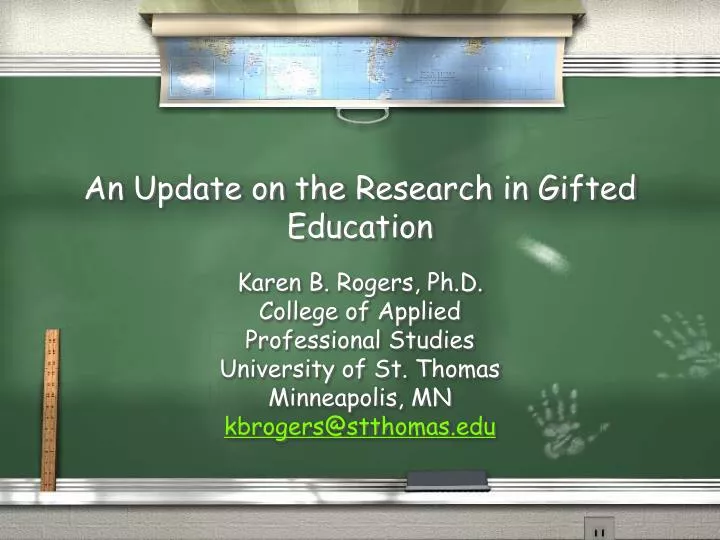 an update on the research in gifted education