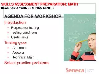 Skills Assessment Preparation: Math Newnham &amp; York Learning Centre