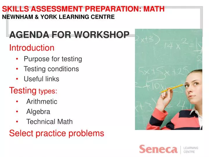 skills assessment preparation math newnham york learning centre