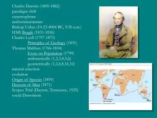 Charles Darwin (1809-1882) paradigm shift catastrophism uniformitarianism