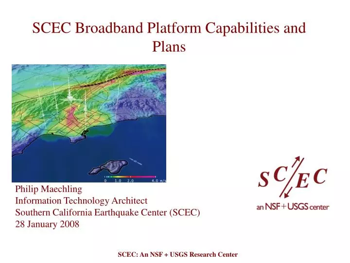 scec broadband platform capabilities and plans