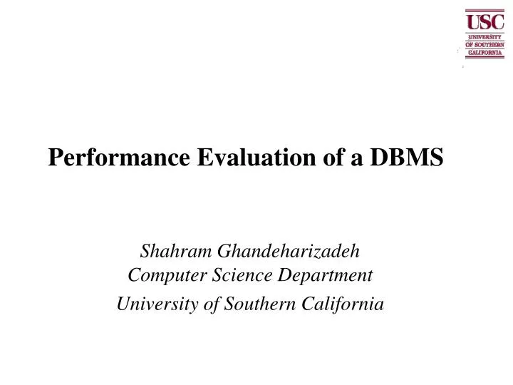 performance evaluation of a dbms