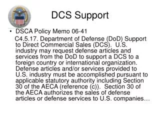 DCS Support