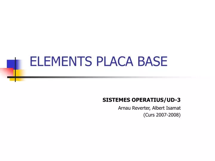 elements placa base