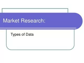 Market Research: