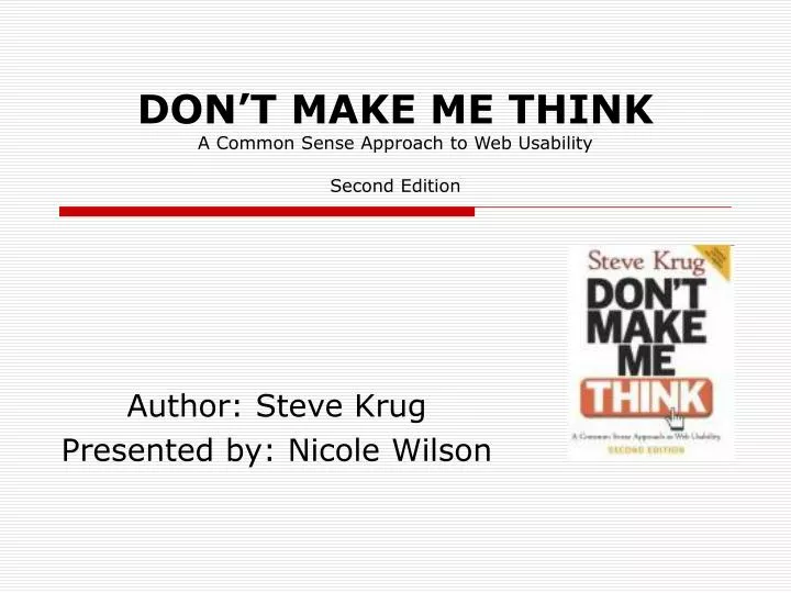 don t make me think a common sense approach to web usability second edition