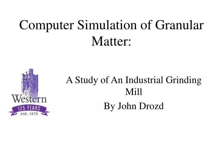 computer simulation of granular matter