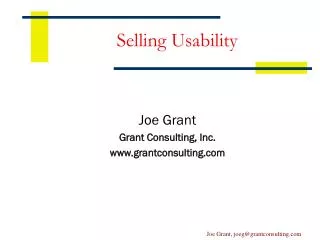 Selling Usability