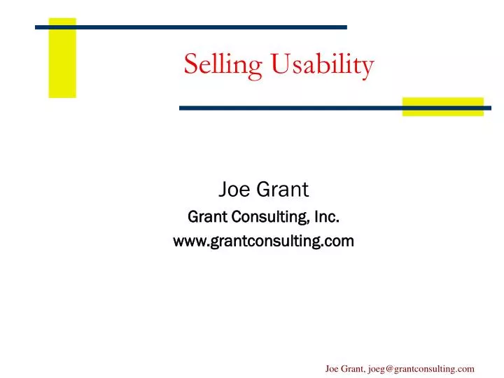 selling usability