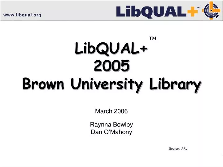 libqual 2005 brown university library