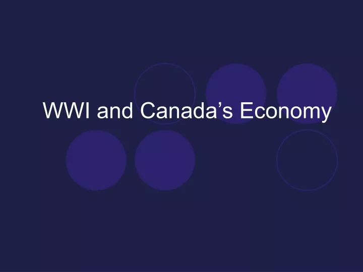 wwi and canada s economy