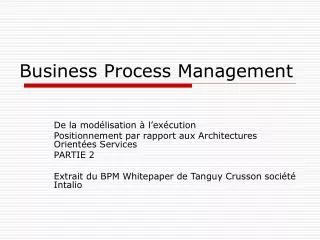 Business Process Management