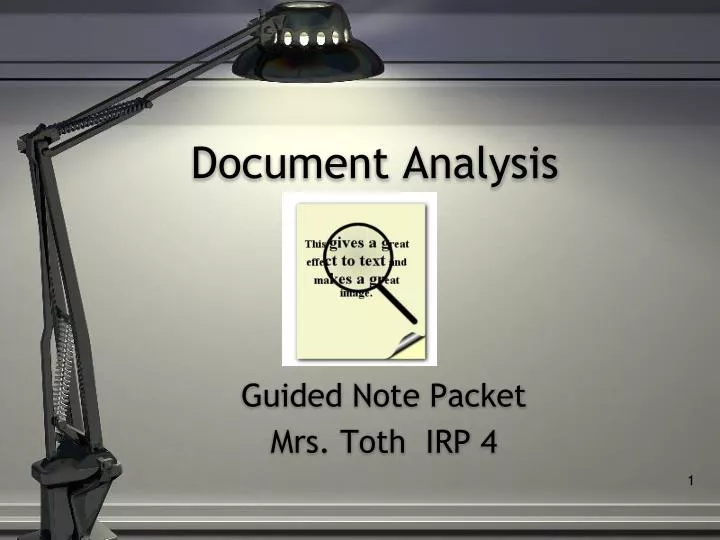 document analysis