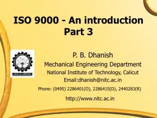 ISO 9000 - An introduction Part 3