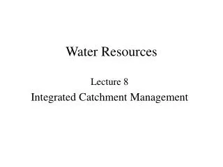 Water Resources