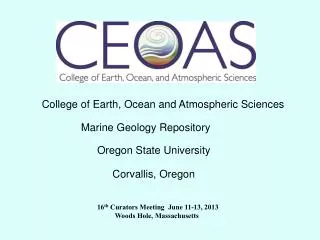 College of Earth, Ocean and Atmospheric Sciences