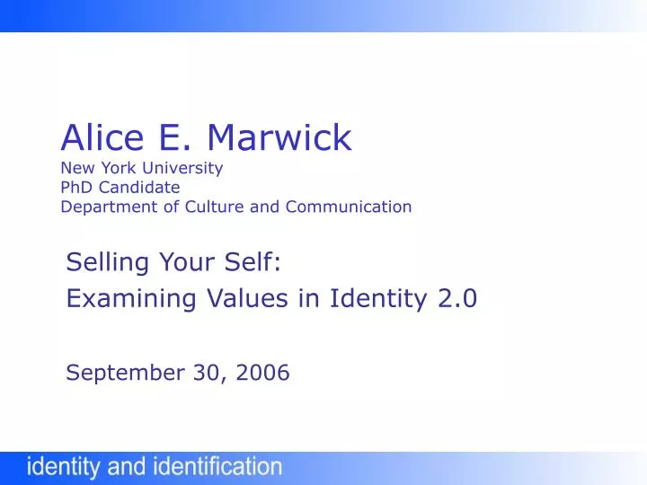 alice e marwick new york university phd candidate department of culture and communication