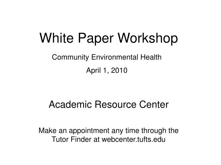 white paper workshop