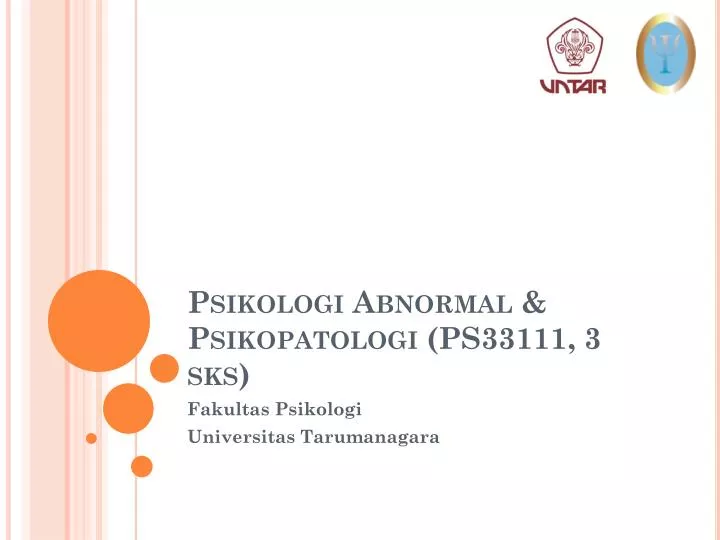 psikologi abnormal psikopatologi ps33111 3 sks