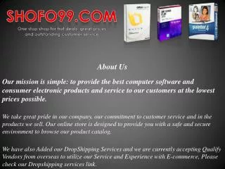 Computer Software and Consumer Electronics at Great Prices |