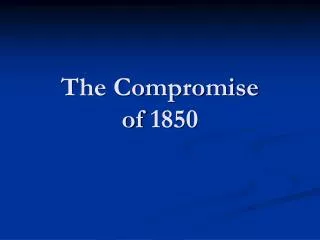 the compromise of 1850