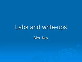 Labs and write-ups