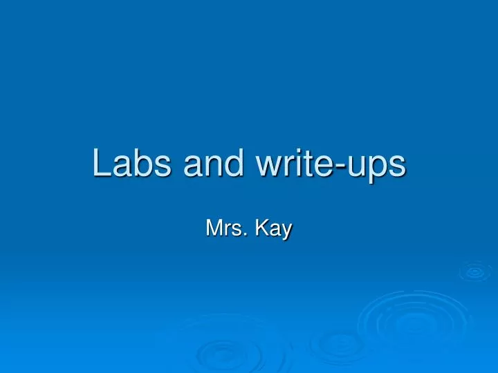 labs and write ups
