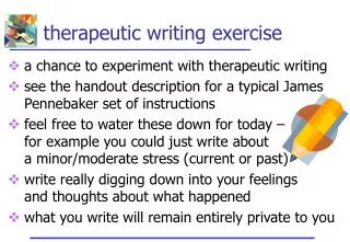 therapeutic writing exercise