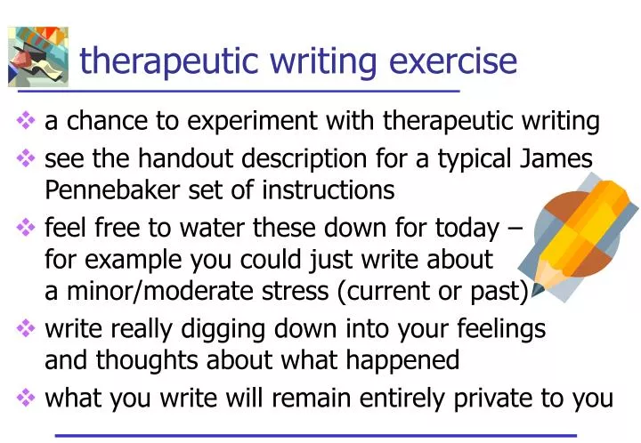 therapeutic writing exercise