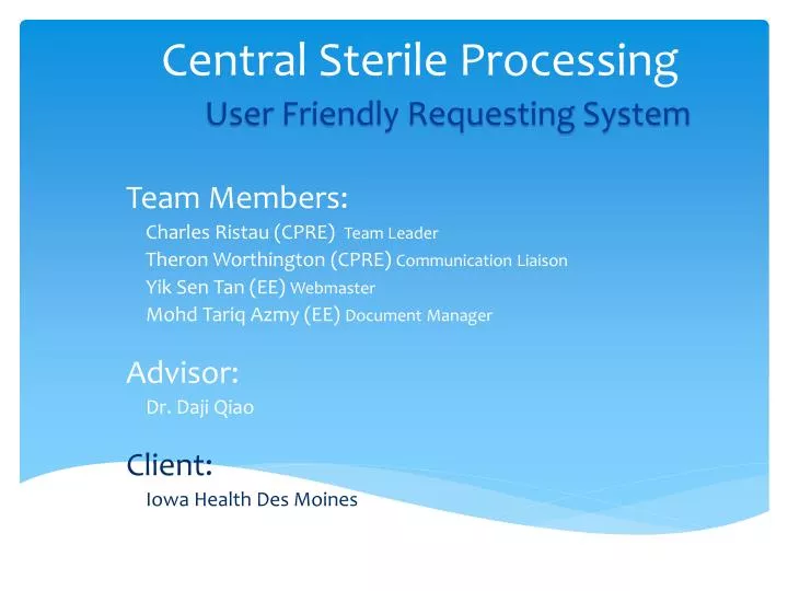 central sterile processing