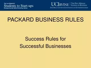 PACKARD BUSINESS RULES