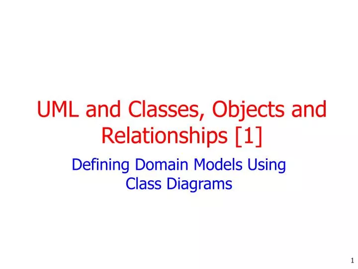 defining domain models using class diagrams