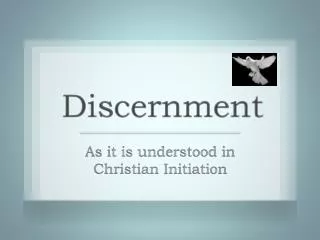 As it is understood in Christian Initiation