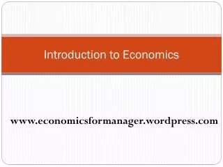 Introduction to Economics