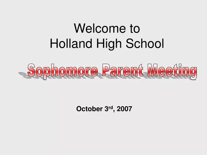 welcome to holland high school