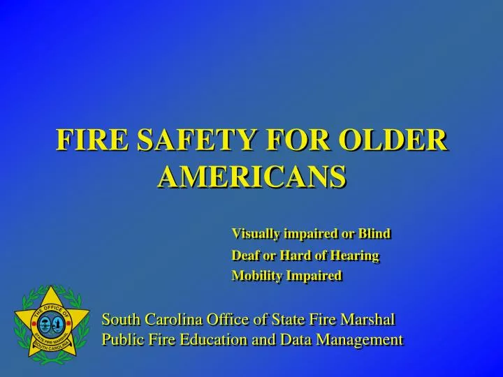 fire safety for older americans