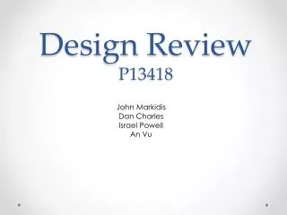 Design Review P13418