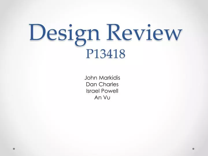 design review p13418