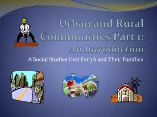 urban and rural communities part 1 an introduction