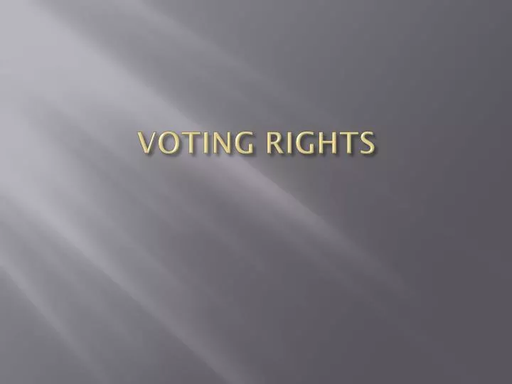 voting rights