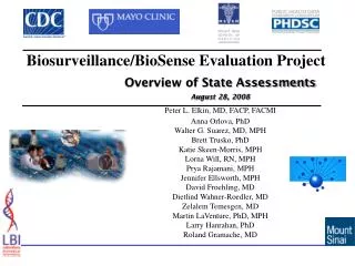 Biosurveillance/BioSense Evaluation Project