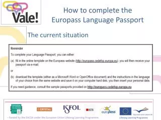 How to complete the Europass Language Passport
